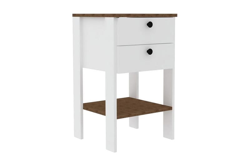 Rinorea Sengebord 44x75 cm - Hvid - Møbler - Borde - Aflastningsbord - Sengebord