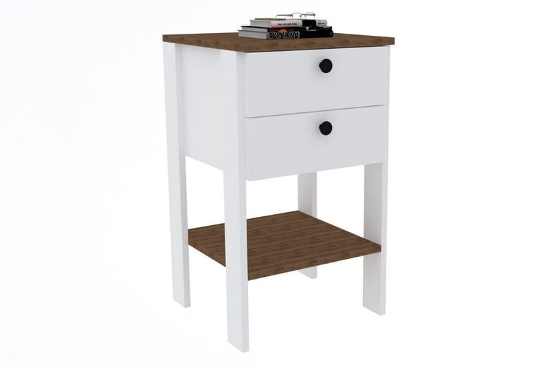 Rinorea Sengebord 44x75 cm - Hvid - Møbler - Borde - Aflastningsbord - Sengebord