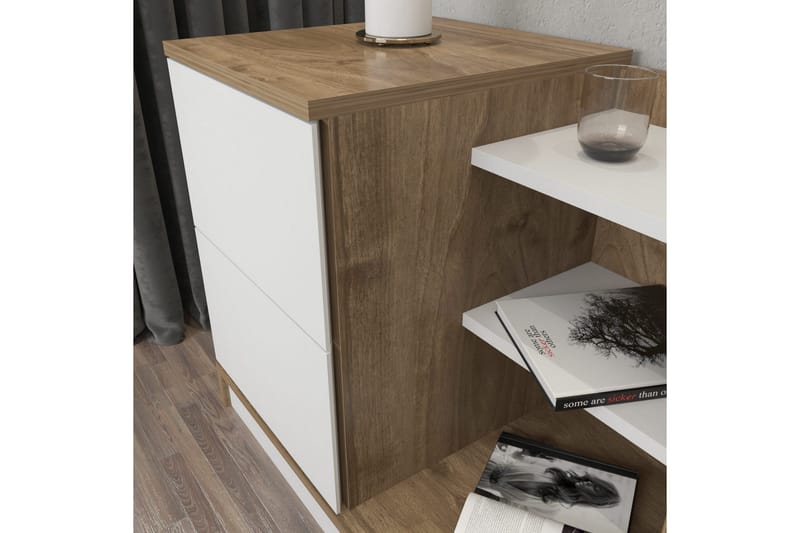 Rinorea Sengebord 72x60 cm - Hvid - Møbler - Borde - Aflastningsbord - Sengebord