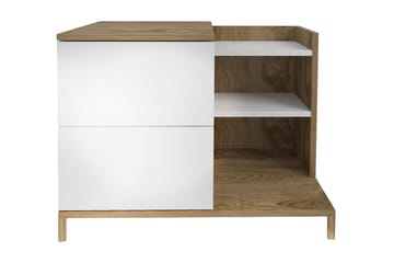 Rinorea Sengebord 72x60 cm - Hvid - Møbler - Borde - Aflastningsbord - Sengebord