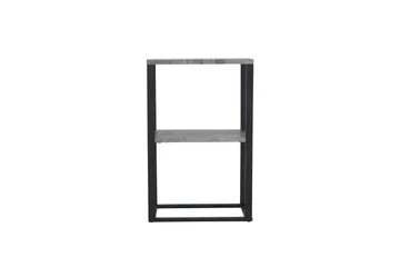 Rise Smalt Sengebord 45 cm med Opbevaring i Træ med Metalstativ - Betongrå - Møbler - Borde - Aflastningsbord - Sengebord