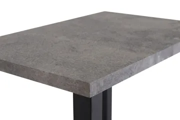 Rise Smalt Sengebord 45 cm med Opbevaring i Træ med Metalstativ - Betongrå - Møbler - Borde - Aflastningsbord - Sengebord