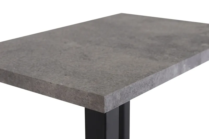 Rise Smalt Sengebord 45 cm med Opbevaring i Træ med Metalstativ - Betongrå - Møbler - Borde - Aflastningsbord - Sengebord