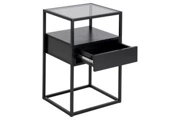 Sakila Sengebord 35 cm - Sort - Møbler - Borde - Aflastningsbord - Sengebord