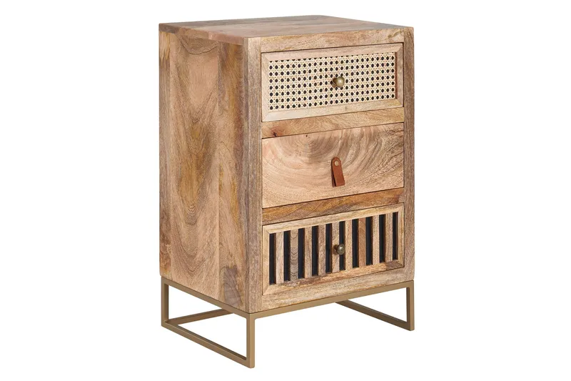 Seddik Sengebord 30 cm Rektangulær, Brun