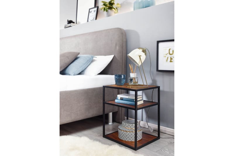 Seddik Sengebord 35 cm Rektangulær - Brun - Møbler - Borde - Aflastningsbord - Sengebord