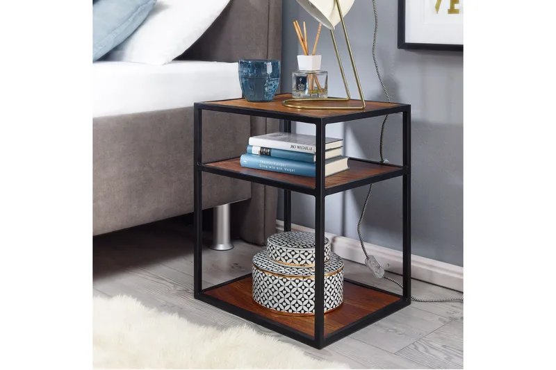 Seddik Sengebord 35 cm Rektangulær - Brun - Møbler - Borde - Aflastningsbord - Sengebord