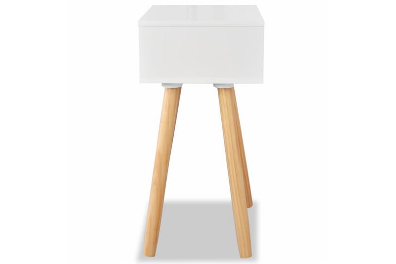 Sengebord 2 Stk. Massivt Fyretræ 40 X 30 X 61 Cm Hvid - Hvid - Møbler - Borde - Aflastningsbord - Sengebord