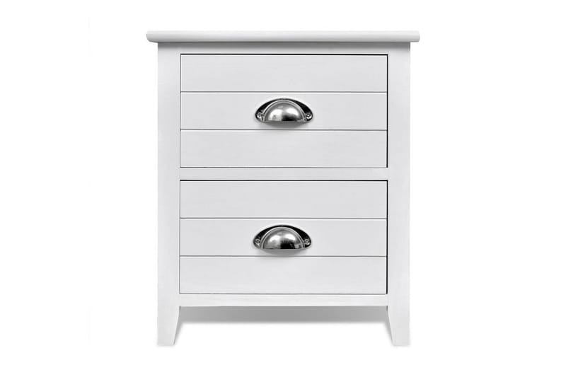 Sengebord 2 Stk. Med 2 Skuffer Hvid - Hvid - Møbler - Borde - Aflastningsbord - Sengebord