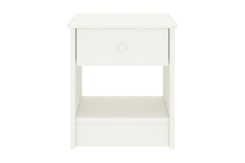 sengebord 35x30x40 cm massivt fyrretræ hvid - Hvid - Møbler - Borde - Aflastningsbord - Sengebord