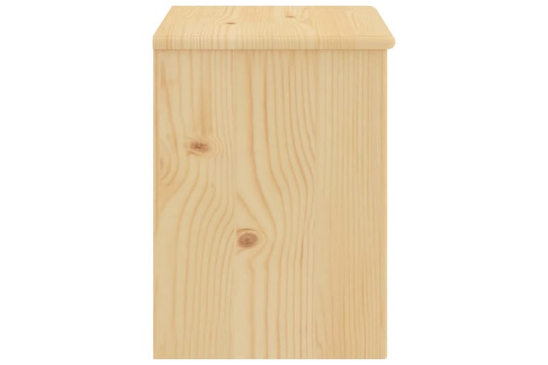 sengebord 35x30x40 cm massivt fyrretræ lys træfarve - Brun - Møbler - Borde - Aflastningsbord - Sengebord