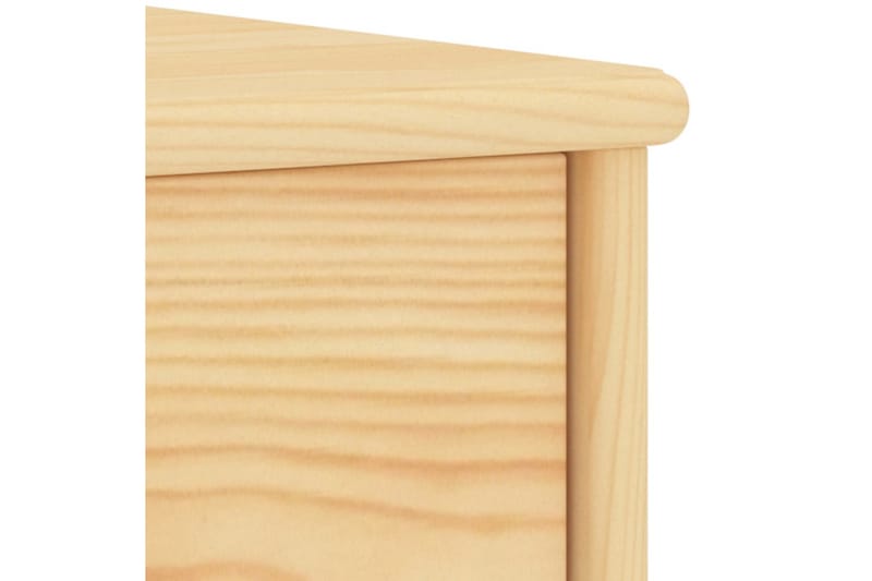 sengebord 35x30x40 cm massivt fyrretræ lys træfarve - Brun - Møbler - Borde - Aflastningsbord - Sengebord