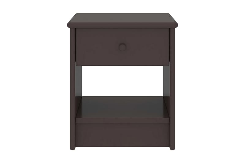 sengebord 35x30x40 cm massivt fyrretræ mørkebrun - Brun - Møbler - Borde - Aflastningsbord - Sengebord