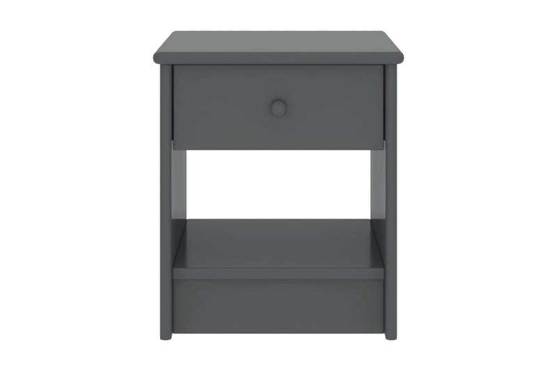 sengebord 35x30x40 cm massivt fyrretræ mørkegrå - Grå - Møbler - Borde - Aflastningsbord - Sengebord