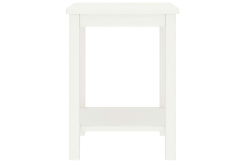 sengebord 35x30x47 cm massivt fyrretræ hvid - Hvid - Møbler - Borde - Aflastningsbord - Sengebord