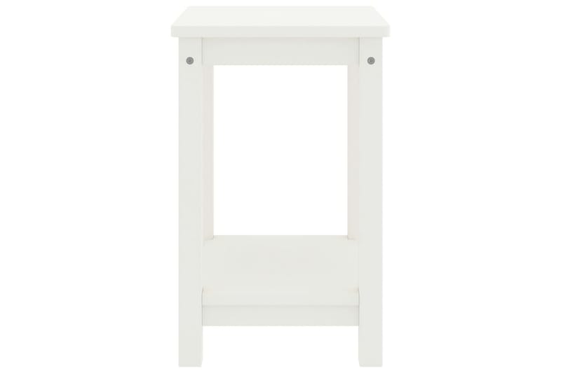 sengebord 35x30x47 cm massivt fyrretræ hvid - Hvid - Møbler - Borde - Aflastningsbord - Sengebord