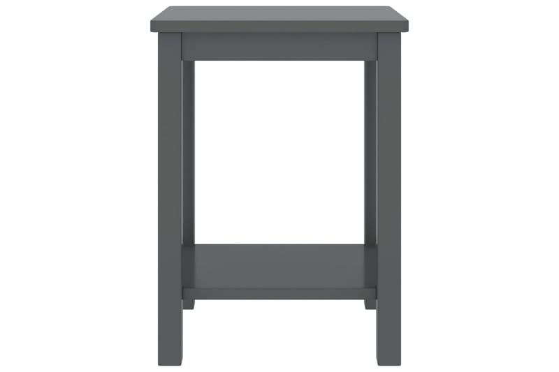 sengebord 35x30x47 cm massivt fyrretræ mørkegrå - Grå - Møbler - Borde - Aflastningsbord - Sengebord