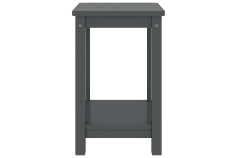 sengebord 35x30x47 cm massivt fyrretræ mørkegrå - Grå - Møbler - Borde - Aflastningsbord - Sengebord