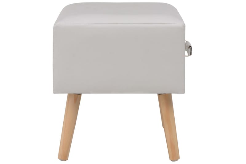 Sengebord 40 X 35 X 40 Cm Kunstlæder Hvid - Hvid - Møbler - Borde - Aflastningsbord - Sengebord