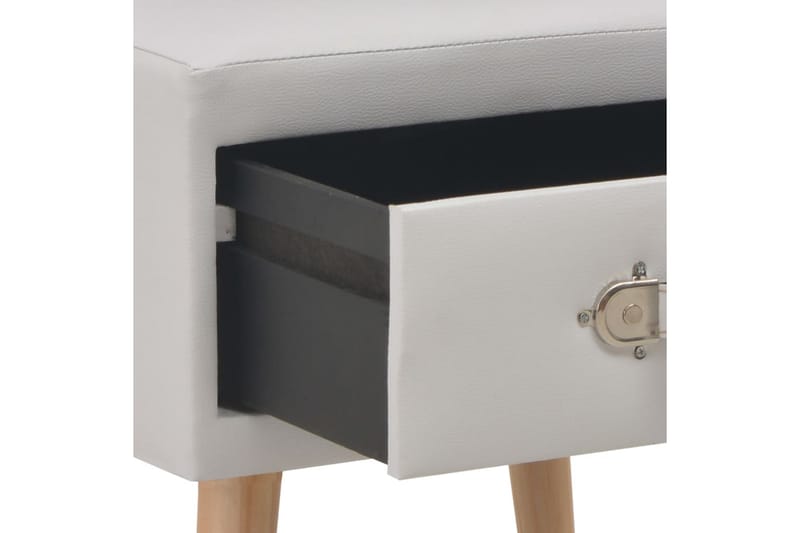 Sengebord 40 X 35 X 40 Cm Kunstlæder Hvid - Hvid - Møbler - Borde - Aflastningsbord - Sengebord