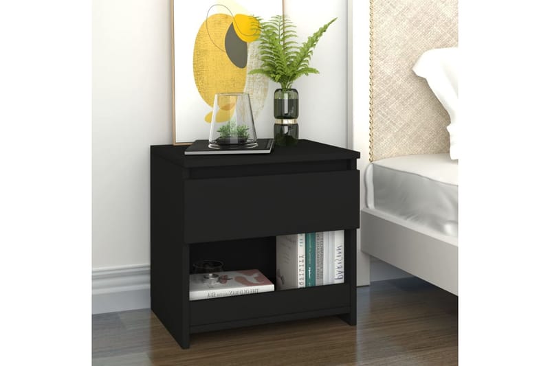 sengebord 40x30x39 cm spånplade sort - Sort - Møbler - Borde - Aflastningsbord - Sengebord