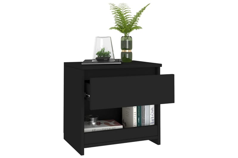 sengebord 40x30x39 cm spånplade sort - Sort - Møbler - Borde - Aflastningsbord - Sengebord