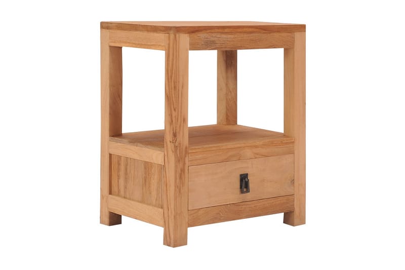 Sengebord 40x30x50 cm Massivt Teaktræ - Brun - Møbler - Borde - Aflastningsbord - Sengebord