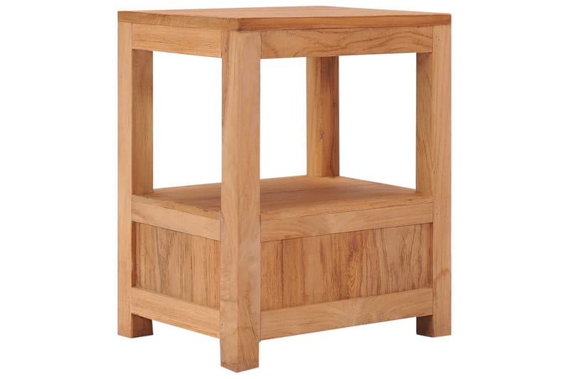 Sengebord 40x30x50 cm Massivt Teaktræ - Brun - Møbler - Borde - Aflastningsbord - Sengebord