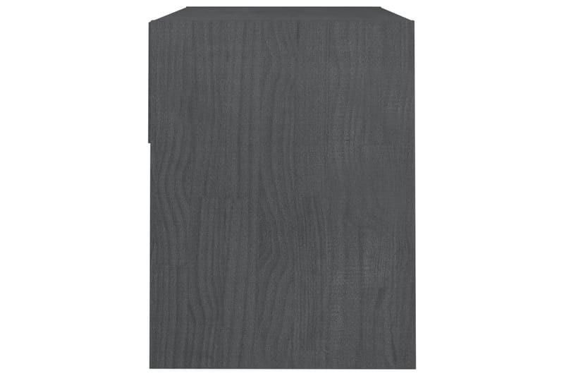 sengebord 40x31x40 cm massivt fyrretræ grå - Grå - Sengebord