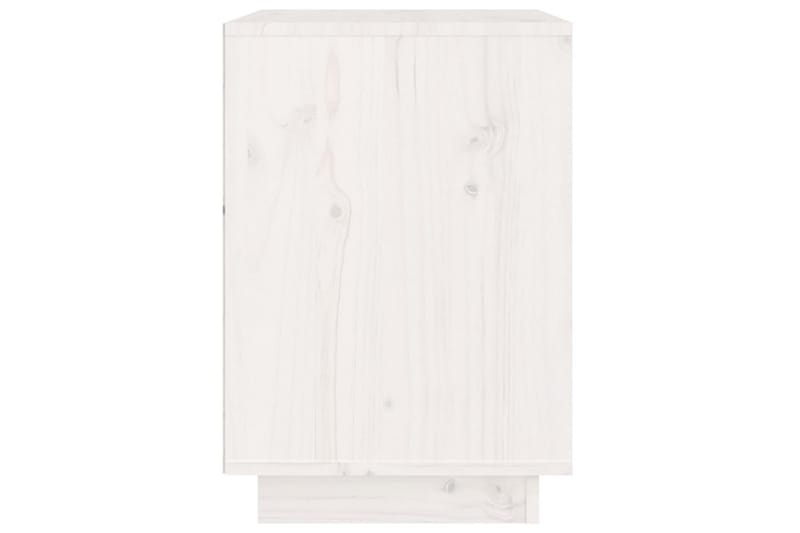 sengebord 40x35x50 cm massivt fyrretræ hvid - Hvid - Møbler - Borde - Aflastningsbord - Sengebord