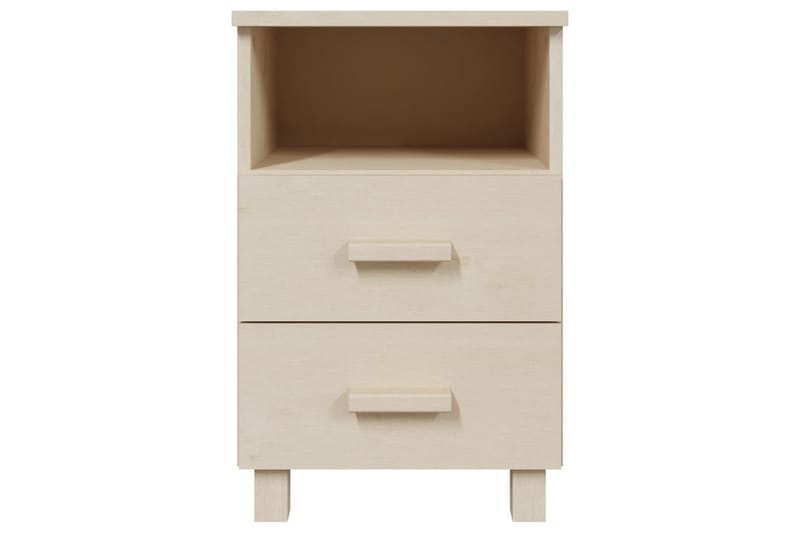 sengebord 40x35x62 cm massivt fyrretræ gyldenbrun - Brun - Møbler - Borde - Aflastningsbord - Sengebord
