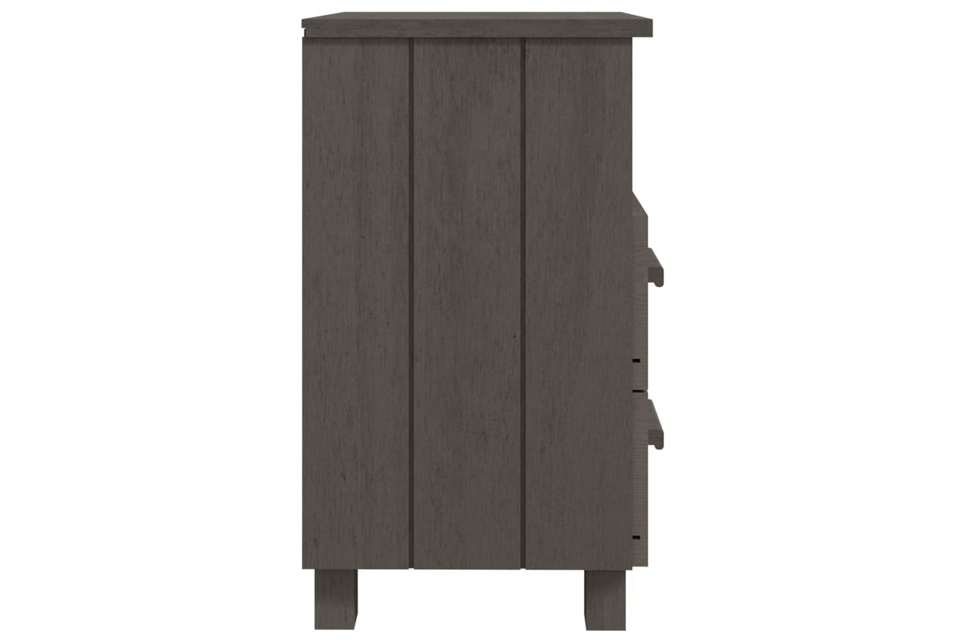 sengebord 40x35x62 cm massivt fyrretræ lysegrå - Grå - Møbler - Borde - Aflastningsbord - Sengebord
