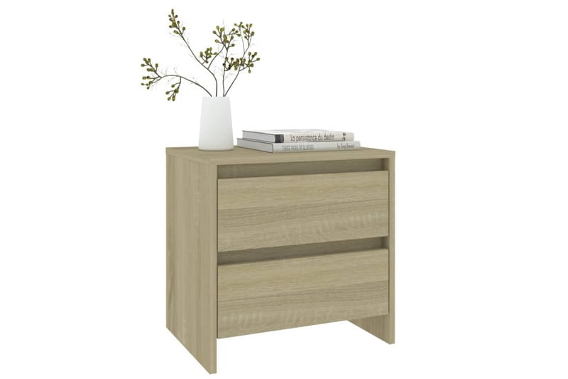 sengebord 45x34,5x44,5 cm spånplade sonoma-eg - Brun - Møbler - Borde - Aflastningsbord - Sengebord