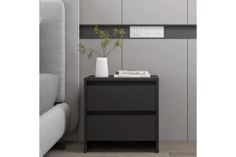sengebord 45x34,5x44,5 cm spånplade sort - Sort - Møbler - Borde - Aflastningsbord - Sengebord