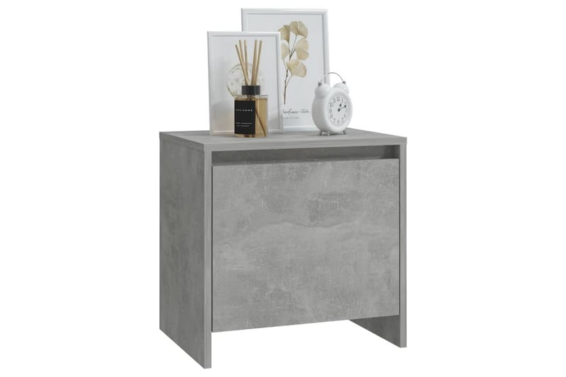 sengebord 45x34x44,5 cm spånplade betongrå - Grå - Møbler - Borde - Aflastningsbord - Sengebord