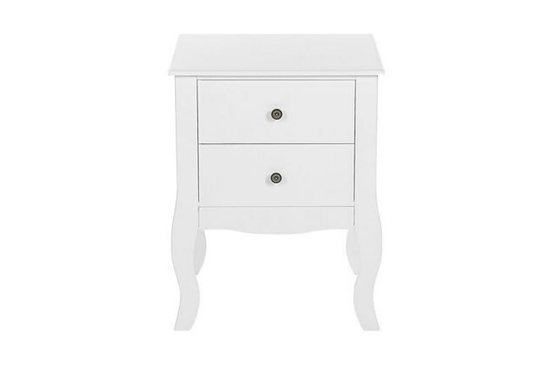 Sengebord hvid 2 Skuffer LANE, Hvid