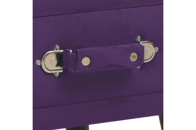 Sengebord Mørklilla 40 X 35 X 40 Cm Fløjl - Violet - Møbler - Borde - Aflastningsbord - Sengebord