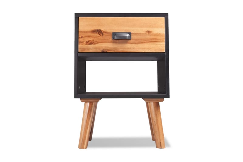 Sengebord Massivt Akacietræ 2 Stk. 40 X 30 X 58 Cm - Sort - Møbler - Borde - Aflastningsbord - Sengebord
