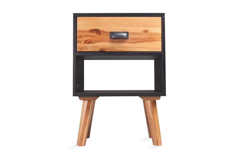 Sengebord Massivt Akacietræ 40 X 30 X 58 Cm - Sort - Møbler - Borde - Aflastningsbord - Sengebord