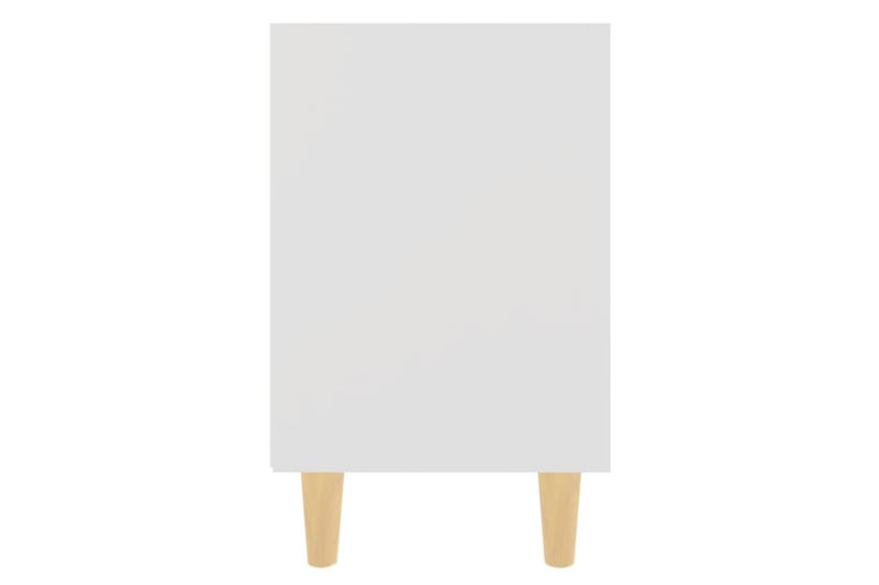 sengebord med ben i massivt træ 40x30x50 cm hvid - Hvid - Møbler - Borde - Aflastningsbord - Sengebord