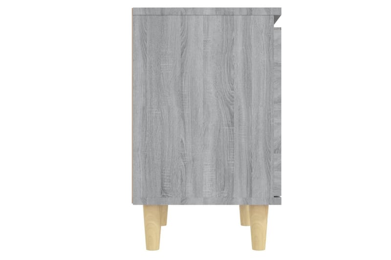 sengebord med massive træben 40x30x50 cm grå sonoma-eg - Grå - Sengebord