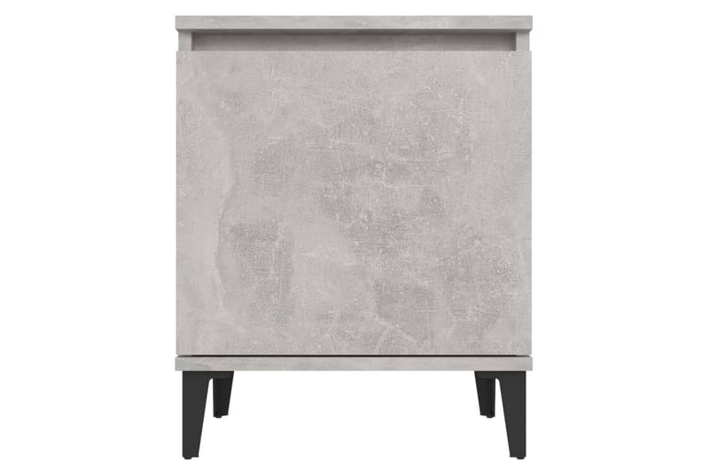 sengebord med metalben 40x30x50 cm betongrå - Grå - Møbler - Borde - Aflastningsbord - Sengebord