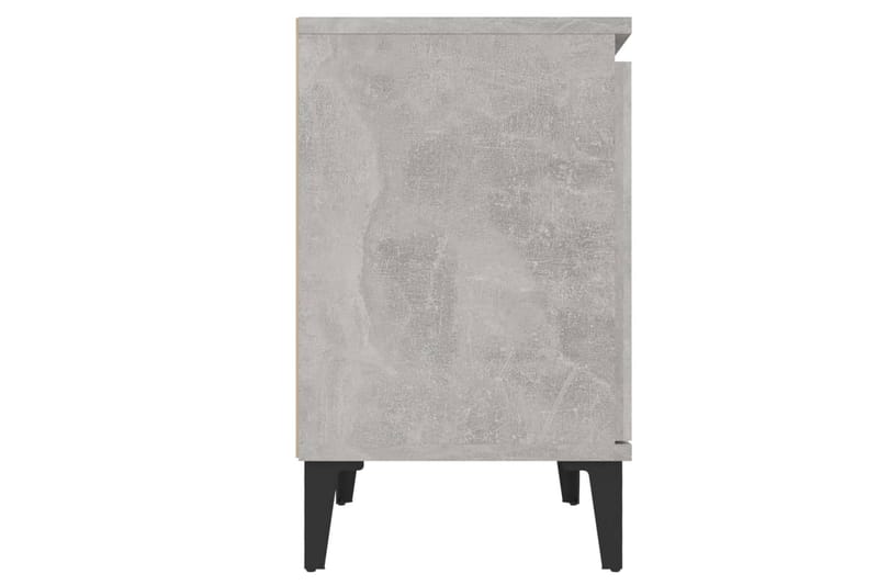 sengebord med metalben 40x30x50 cm betongrå - Grå - Møbler - Borde - Aflastningsbord - Sengebord