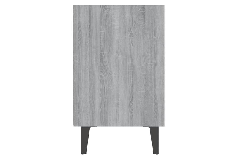sengebord med metalben 40x30x50 cm grå sonoma-eg - Grå - Møbler - Borde - Aflastningsbord - Sengebord
