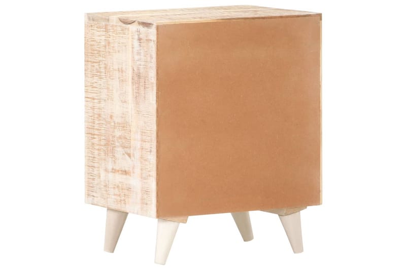 Sengebord Med Udskåret Mønster 40x30x50 cm Massivt Akacietræ - Sengebord