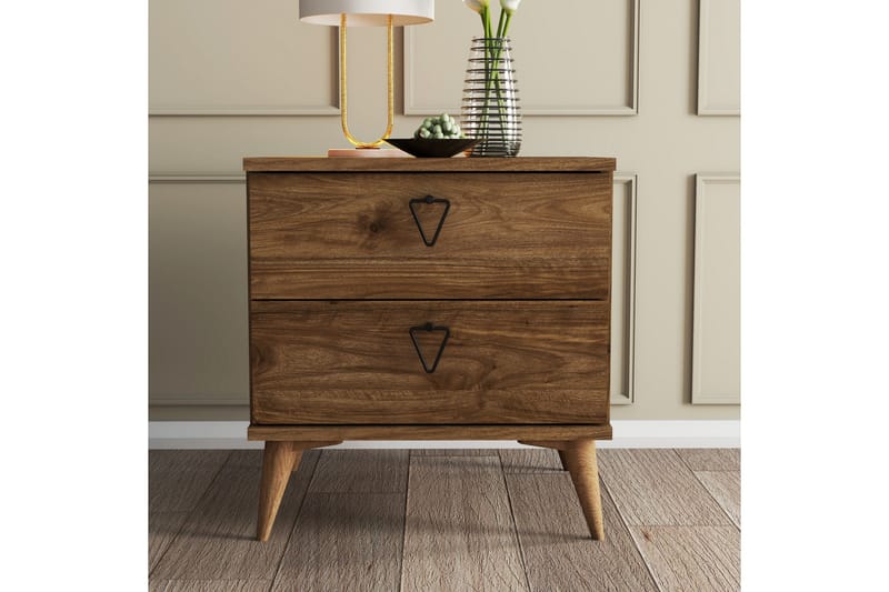 Sengeborde & natborde Heibert Sengebord 52 cm Valnöt - Møbler - Borde - Aflastningsbord - Sengebord