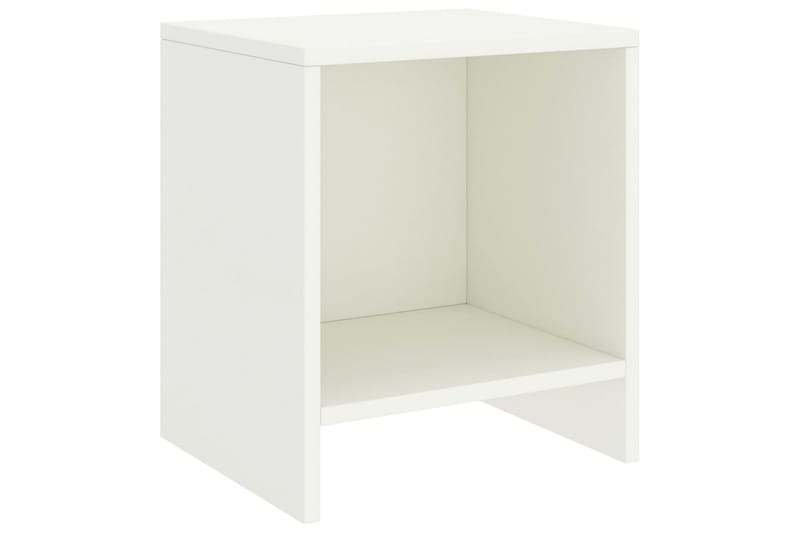 sengeborde 2 stk. 35x30x40 cm massivt fyrretræ hvid - Hvid - Sengebord