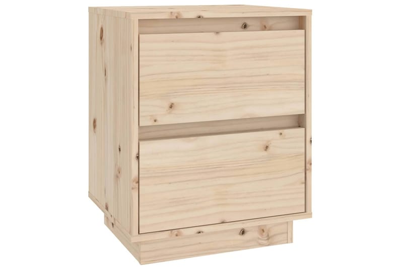 sengeborde 2 stk. 40x35x50 cm massivt fyrretræ - Brun - Møbler - Borde - Aflastningsbord - Sengebord