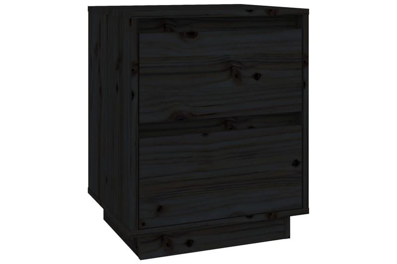 sengeborde 2 stk. 40x35x50 cm massivt fyrretræ sort - Sort - Møbler - Borde - Aflastningsbord - Sengebord