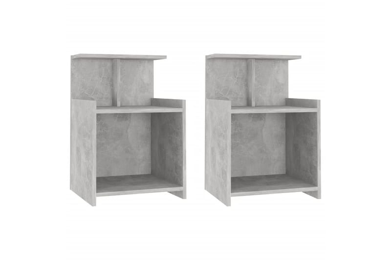 sengeborde 2 stk. 40x35x60 cm spånplade betongrå - Grå - Møbler - Borde - Aflastningsbord - Sengebord